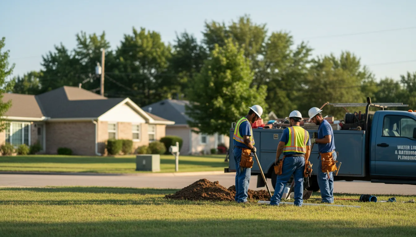 Residential water line and bathroom plumbing service in Honeyville, UT